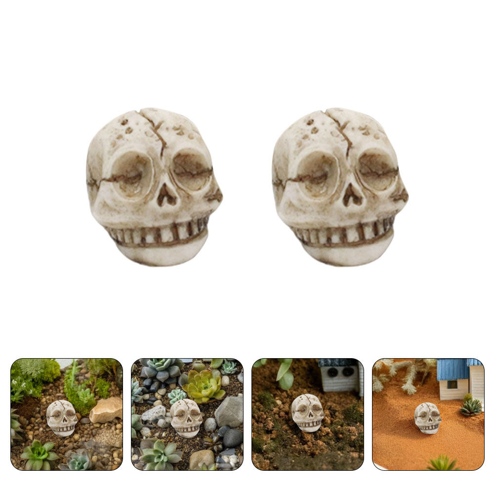 Aquarium Decor - 20Pcs Resin Skull Ornament Outdoor Garden