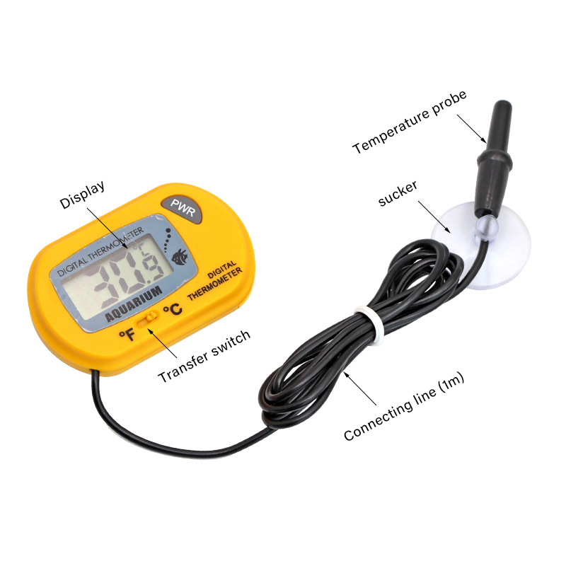 Fish Tank Thermometer LCD Digi - Fish Tank Heater ulasan dan harga