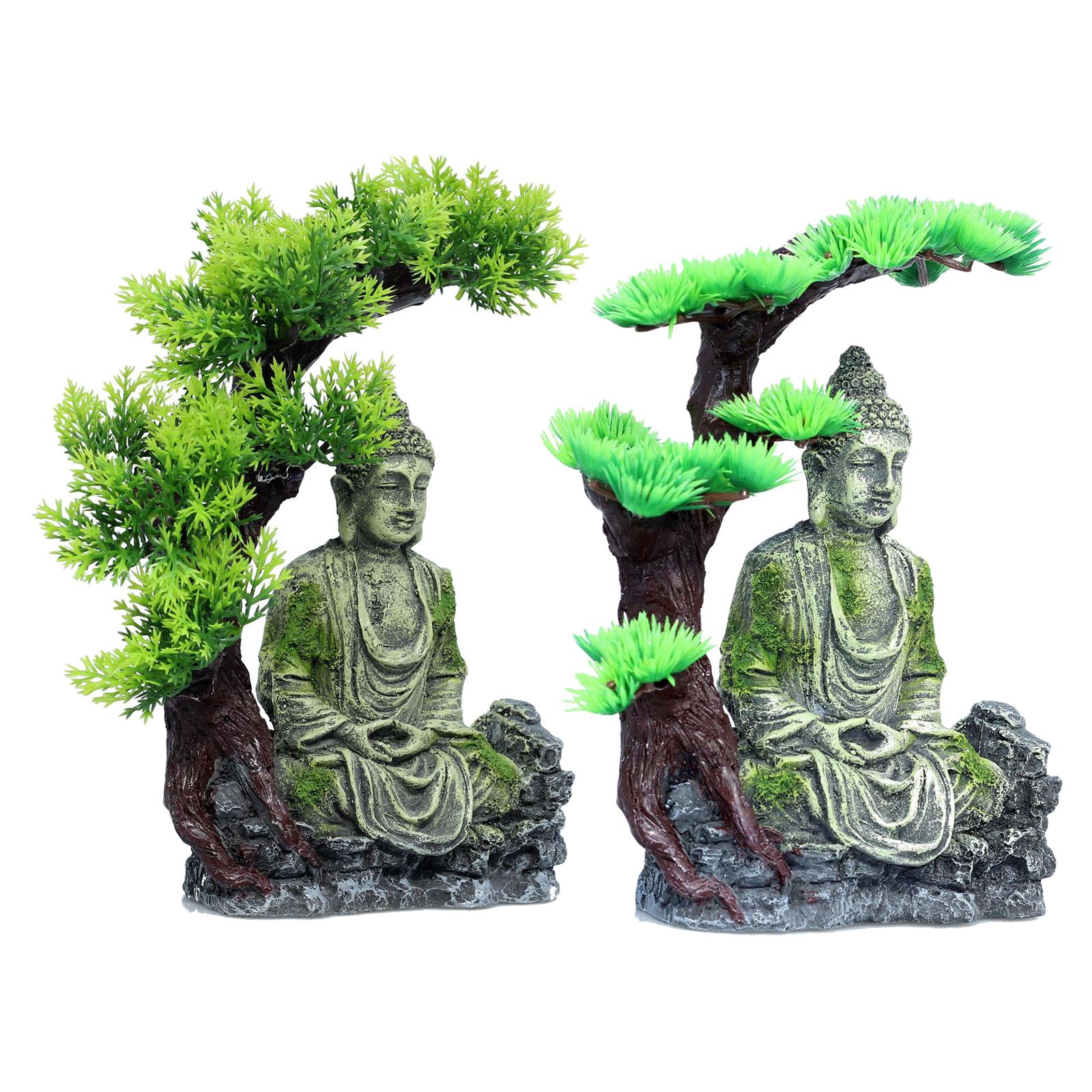 Buddha Statue Aquarium Decorat - Betta Fish Tank ulasan dan harga