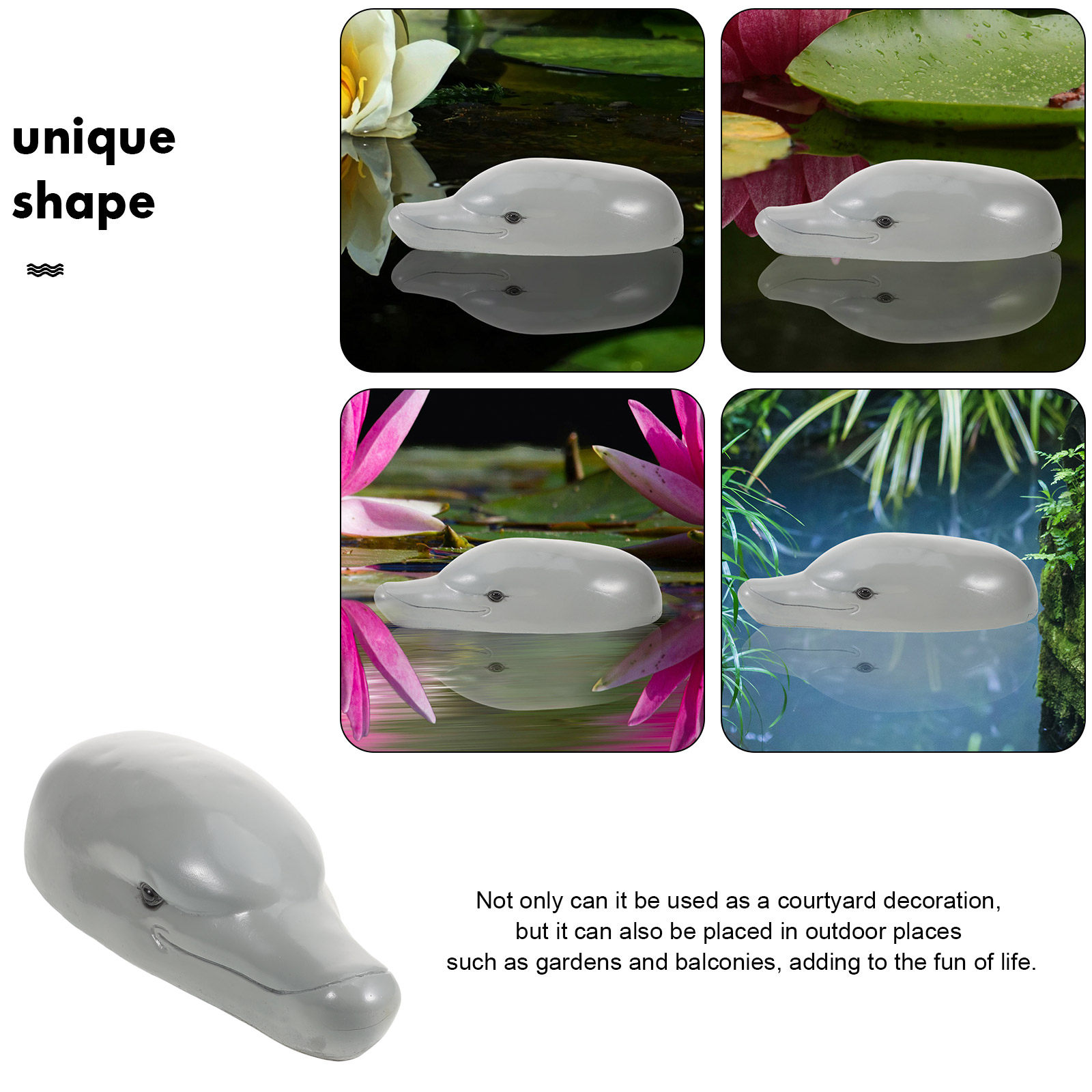 Premium Resin Dolphin Head Orn - Aquarium Decor ulasan dan harga